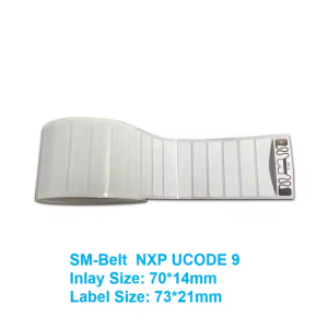 ARC Certified SM-Belt RFID Label U9 Chip 70x14mm Antenna Tag